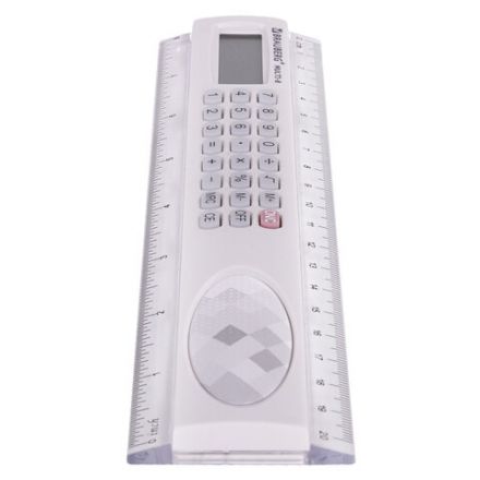 Калькулятор с линейкой 20 см, BRAUBERG MULTI-8 (53x210 мм), 8 разрядов, 250540