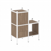 Loft Прямой стеллаж наборный VR.L-11 Дуб аризона/Белый металл 862*446*1047