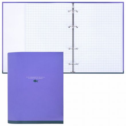 Тетрадь на кольцах А5 175х215 мм, 120 листов, твердый картон, клетка, BRAUBERG, "Monocolor", 404716