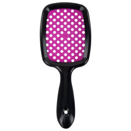 Расческа для волос массажная 20х8,5 см, массажер и щетка для чистки В ПОДАРОК, черная/розовая, MONTE VITA (МОНТЕ ВИТА), 457430