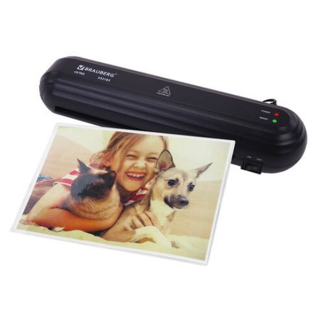 Ламинатор BRAUBERG ULTRA PM235B, ЧЕРНЫЙ, формат A4, толщина пленки 60-150 мкм, скорость 30 см/мин, 532183