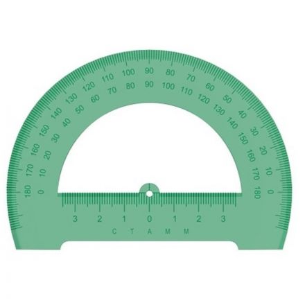 Транспортир 12см,NEON   Cristal  цвет ассорти ТР-31