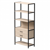 Набор стеллажных систем №5 Everprof EVO 830x385x1840 Дуб Соната/Черный