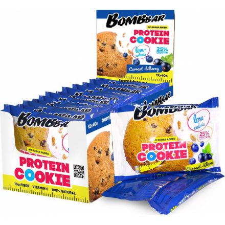 Печенье Bombbar протеиновое низкокаллорийное Смородина-черника, 40г Печенье Bombbar протеиновое низкокаллорийное Смородина-черника, 40г