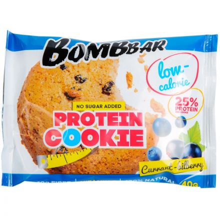 Печенье Bombbar протеиновое низкокаллорийное Смородина-черника, 40г Печенье Bombbar протеиновое низкокаллорийное Смородина-черника, 40г