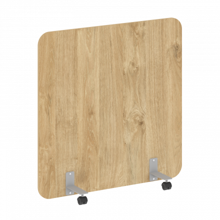 R-line Перегородка на металлических опорах, на роликах DP.R-120-120 Тиквуд светлый/Серый металл 1200*18*1200