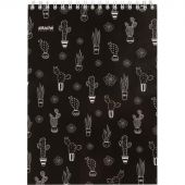 Блокнот А5,80л,кл,греб,карт.обл+УФ-лак Attache Selection LLAMAS черный Блокнот А5,80л,кл,греб,карт.обл+УФ-лак Attache Selection LLAMAS черный