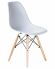 Стул обеденный DOBRIN DSW, ножки светлый бук, цвет белый (W-02)