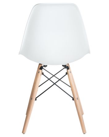 Стул обеденный DOBRIN DSW, ножки светлый бук, цвет белый (W-02)