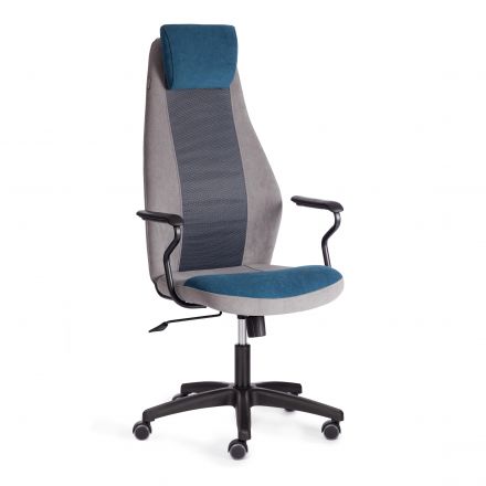 Кресло AVIATOR флок, ткань , синий/серый/серый, 32/29/W-12