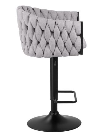 Стул барный DOBRIN LEON, серая ткань (LAR 275-17)