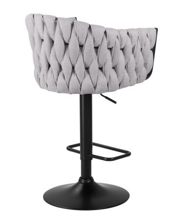 Стул барный DOBRIN LEON, серая ткань (LAR 275-17)
