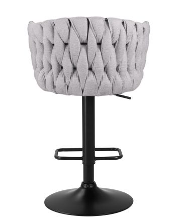 Стул барный DOBRIN LEON, серая ткань (LAR 275-17)