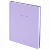 Блокнот МАЛЫЙ ФОРМАТ 110х147 мм, А6, 80 л., твердый, клетка, BRAUBERG "Minimal", сиреневый, 116448