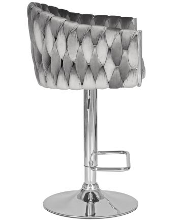 Стул барный DOBRIN MARCEL, серый велюр (MJ9-75)