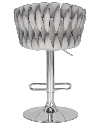 Стул барный DOBRIN MARCEL, серый велюр (MJ9-75)