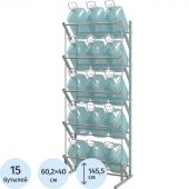 Стеллаж для бутилированной воды KD_Стилс-2 на 15 тар (5л) серый Стеллаж для бутилированной воды KD_Стилс-2 на 15 тар (5л) серый