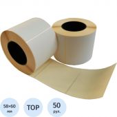 Термоэтикетки ТОП 58х60,450шт/рул, вт.40, 50рул/уп /48 Термоэтикетки ТОП 58х60,450шт/рул, вт.40, 50рул/уп /48