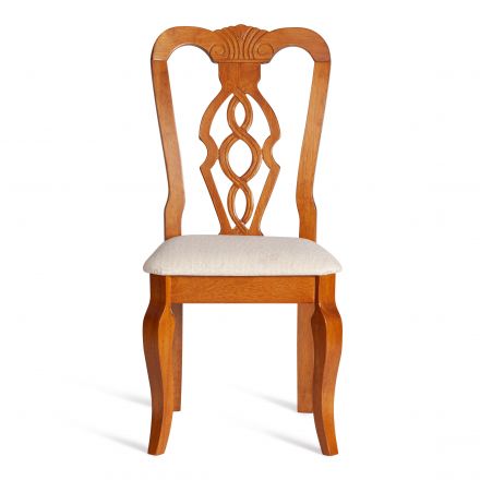 Стул - Афродита/ Aphrodite дерево гевея, 46х54х99см, Espresso (дуб в красноту), ткань кремовая с рисунком (А04)