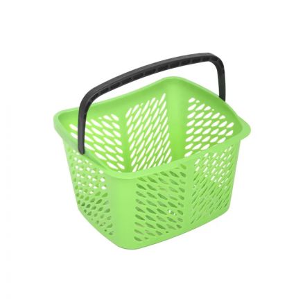 Корзина покупательская REK_Комус Мебель B20C.ECO.GR.BL 20л зелен. с чер.руч