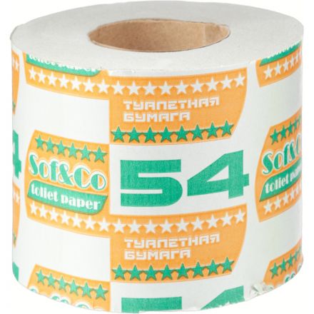 Бумага туалетная 1сл серая втул 54м 48рул/уп Бумага туалетная 1сл серая втул 54м 48рул/уп