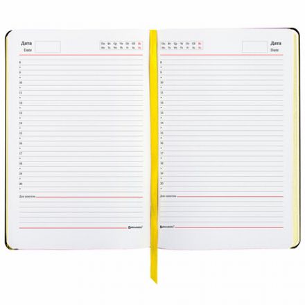 Ежедневник недатированный А5 (138х213 мм), BRAUBERG VISTA, под кожу, гибкий, 136 л., "Old New York", 111991