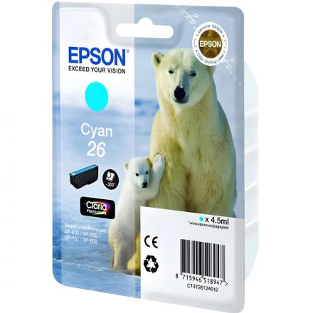 Картридж струйный Epson C13T26124012 гол. для XP600/700/800 Картридж струйный Epson C13T26124012 гол. для XP600/700/800