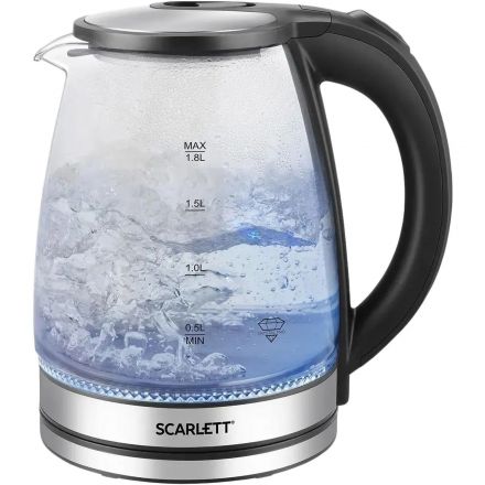 Чайник SCARLETT SC-EK27G103, электрический, 1800Вт, 1.8л, стекло/сталь Чайник SCARLETT SC-EK27G103, электрический, 1800Вт, 1.8л, стекло/сталь