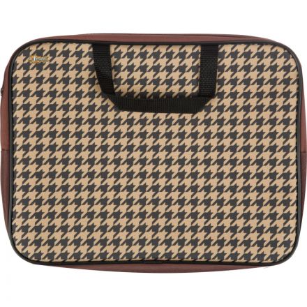 Папка для тетрадей №1School Fashion беж/чер А4,молн/ручки/ткань,40, ПМД2-20