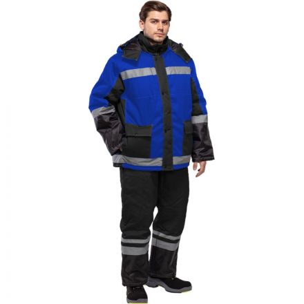 Костюм рабочий зимний з39-КБР черный/вас (р.48-50) 182-188 арт.Валькирия