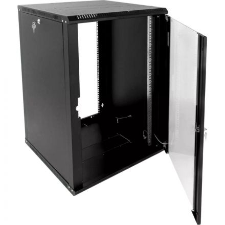Шкаф настенный ЦМО разб. 12U(600х520)дверь стекло,черн (ШРН-Э-12.500-9005)