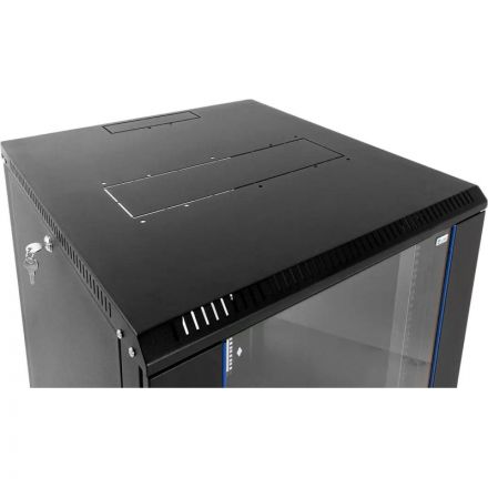 Шкаф настенный ЦМО разб. 12U(600х520)дверь стекло,черн (ШРН-Э-12.500-9005)