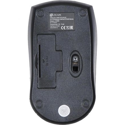 Мышь компьютерная OKLICK (1175373)540MW/оптическая/1200dpi/беспроводная/USB Мышь компьютерная OKLICK (1175373)540MW/оптическая/1200dpi/беспроводная/USB