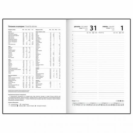 Ежедневник датированный 2026 145х215 мм, А5, STAFF, обложка бумвинил, синий, 117305