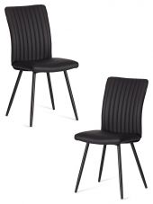 Стул обеденный Monte Carlo  (2 шт. в упаковке) TREND, экокожа , черная, 49х51х93 см