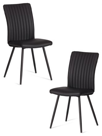 Стул обеденный Monte Carlo  (2 шт. в упаковке) TREND, экокожа , черная, 49х51х93 см