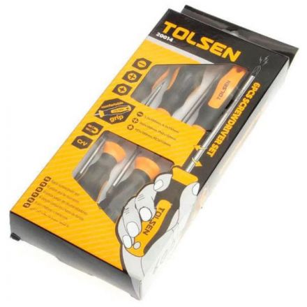 Набор отверток GRIPro, 6 предметов TOLSEN Набор отверток GRIPro, 6 предметов TOLSEN