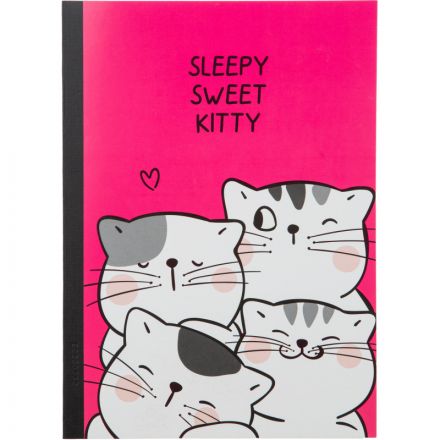 Тетрадь общая So Many Cats 60л, B5, блок бел, клетка,пл.обл.,в ассортимент