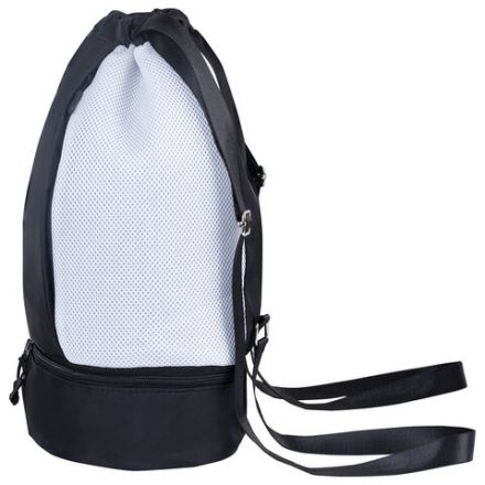 Рюкзак спортивный мешок HEIKKI ACTION (ХЕЙКИ) с отделением для обуви, вентилируемые стенки, 45х34 см, "Total black", 273455