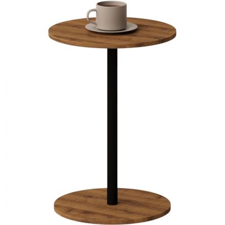 Стол журнальный KF_КАТ (9478232201)мет. черн./МДФ дуб вотан,черн Стол журнальный KF_КАТ (9478232201)мет. черн./МДФ дуб вотан,черн