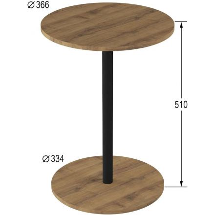 Стол журнальный KF_КАТ (9478232201)мет. черн./МДФ дуб вотан,черн Стол журнальный KF_КАТ (9478232201)мет. черн./МДФ дуб вотан,черн