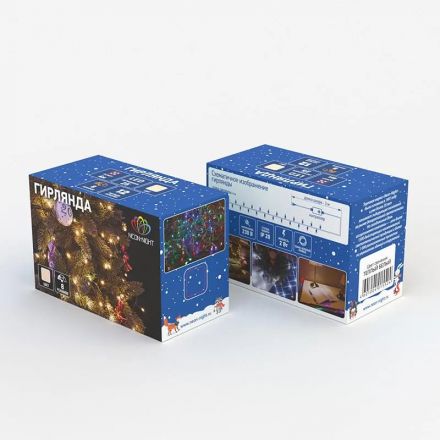 Гирлянда светодиодная ТВИНКЛ 6м,прозрачн ПВХ,40LED Тепл Бел,не соед 303-176