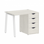 Home Office Стол письменный VR.SP-3-98.4.A Дуб наварра/Белый металл 980*720*750 Home Office Стол письменный VR.SP-3-98.4.A Дуб наварра/Белый металл 980*720*750