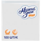 Салфетки 1-сл.Мягкий знак белые 100шт./уп.c4