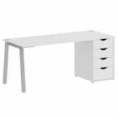 Home Office Стол письменный VR.SP-3-178.4.A Белый/Серый металл 1780*720*750