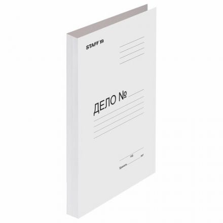 Папка без скоросшивателя "Дело", картон, плотность 220 г/м2, до 200 листов, STAFF, 128988