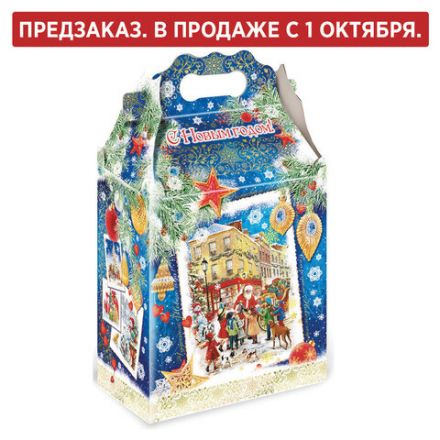 Подарок новогодний "НОВОГОДНИЕ ТРАДИЦИИ", НАБОР конфет 1500 г, картонная коробка, МОСУПАК