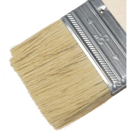 Кисть плоская 75 мм, натуральная щетина, деревянная ручка// Сибртех(82265)