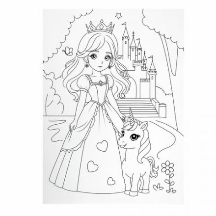 Набор ЮНОГО ХУДОЖНИКА "ПРИНЦЕССА" для рисования и творчества в кейсе ЮНЛАНДИЯ, 75 предметов, 665673