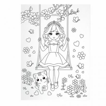 Набор ЮНОГО ХУДОЖНИКА "ПРИНЦЕССА" для рисования и творчества в кейсе ЮНЛАНДИЯ, 75 предметов, 665673